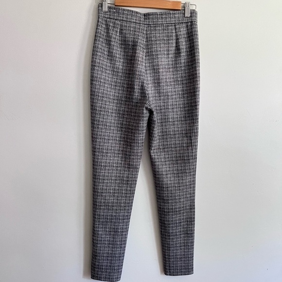 Zara CHECK FAUX SUEDE LEGGINGS - Picture 6 of 8